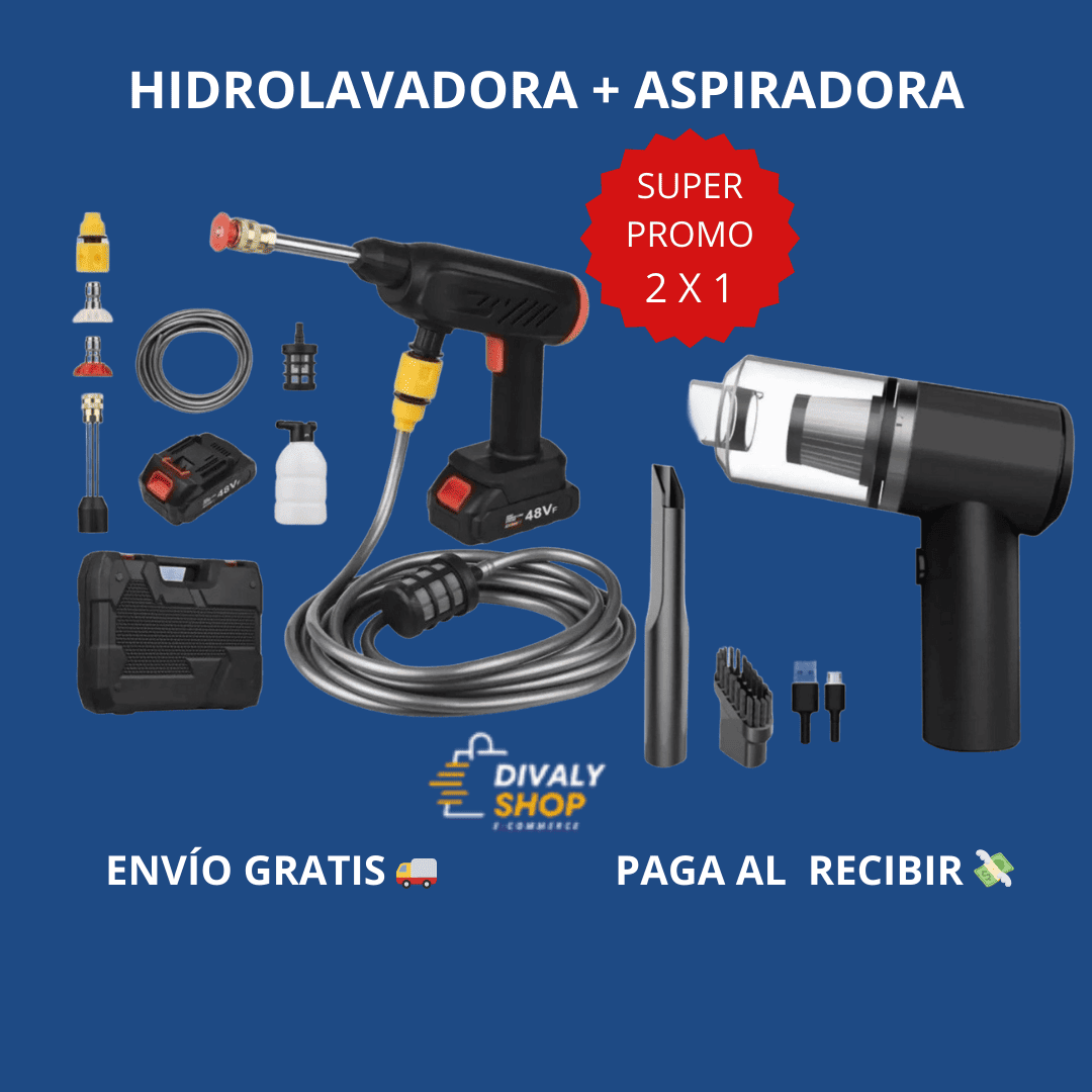 COMBO HIDROLAVADORA + ASPIRADORA